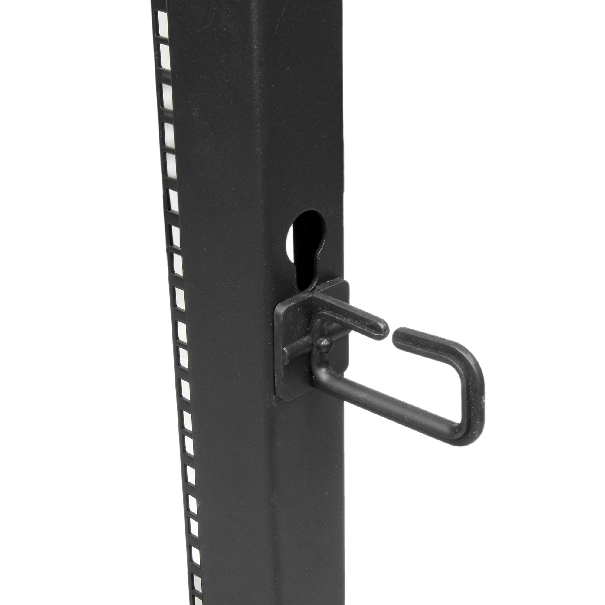 EAN 0065030858519 - StarTech.com 4POSTRACK25U armario rack Rack o bastidor independiente Negro imagen 2