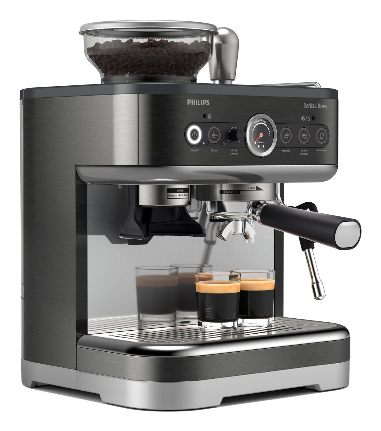 Philips Psa3218 10 Barista Brew Semi-Automatic Coffee Maker, Black