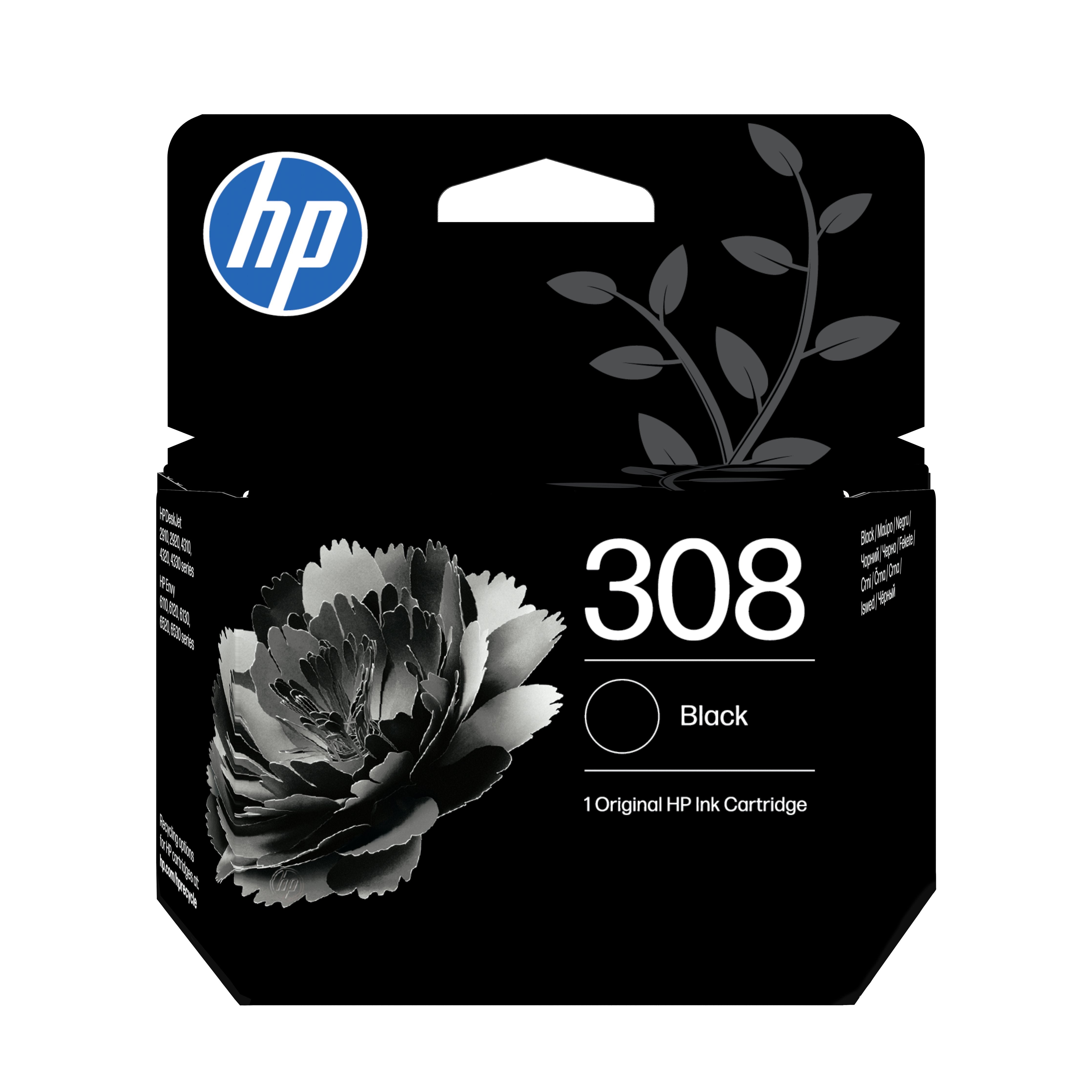 EAN 0199764692269 - HP 308 Black Original Ink Cartridge cartucho de tinta 1 pieza(s) Rendimiento estándar Negro imagen 1