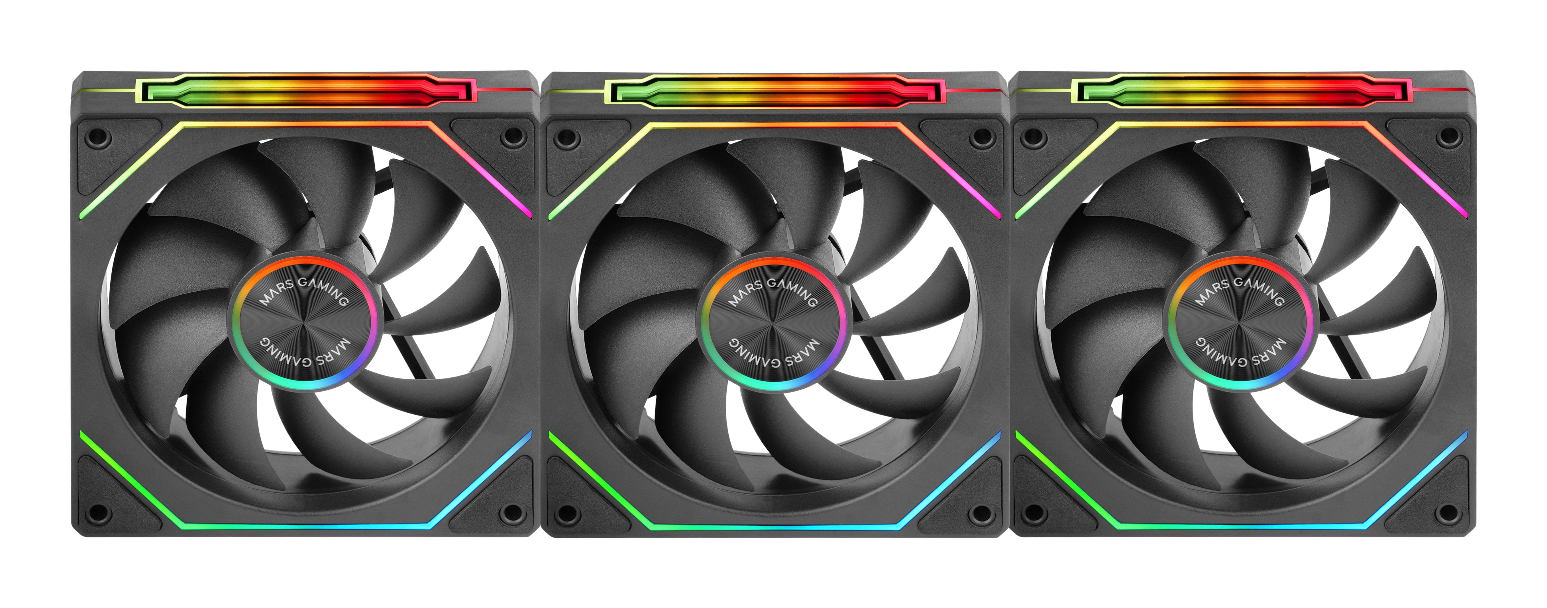 Pack 3 Ventiladores Mars Gaming Mf-Linkfinitykit2 12cm Argb