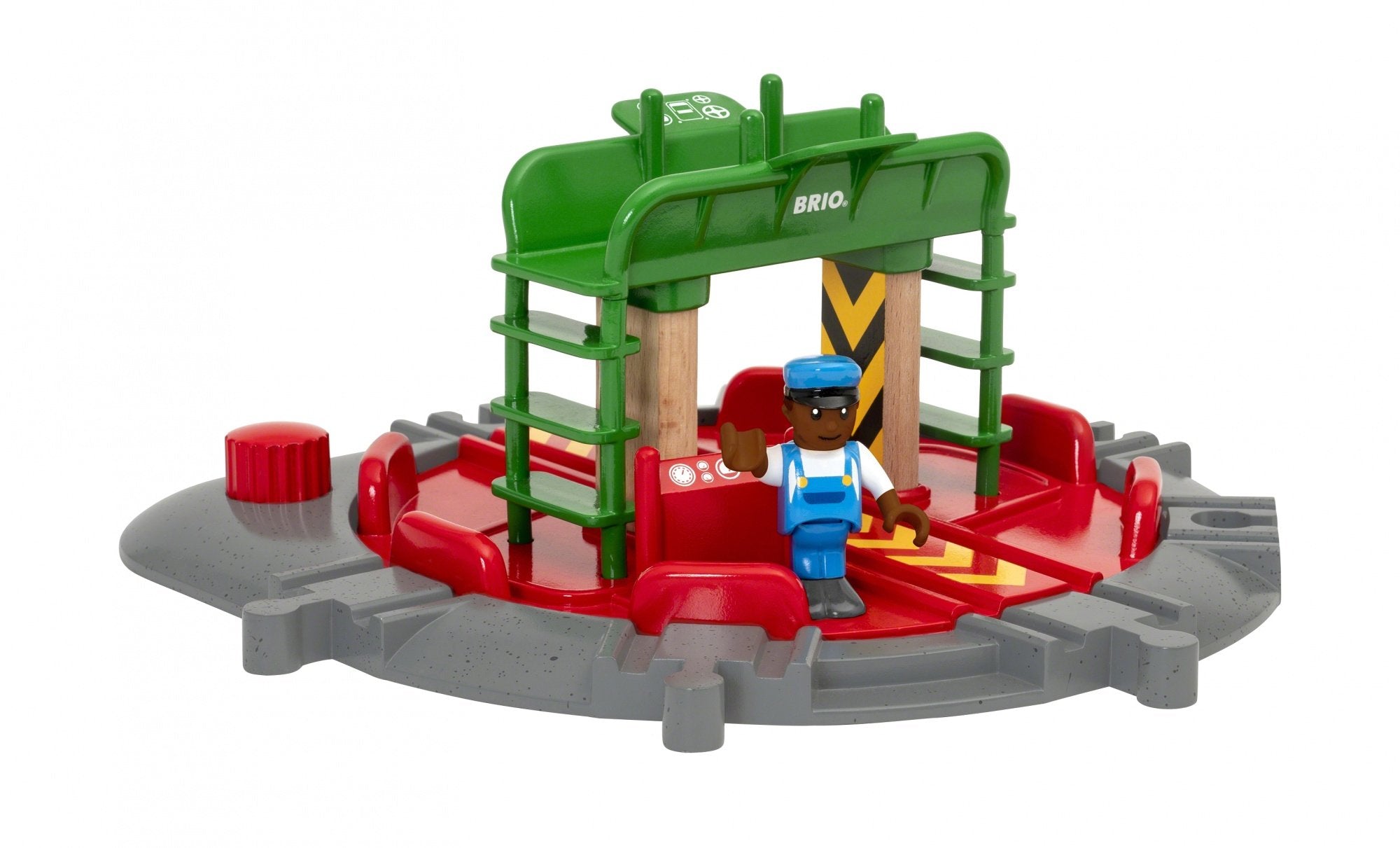 Brio Locomotora De La Placa Giratoria Con El Puente De Mando, Tren