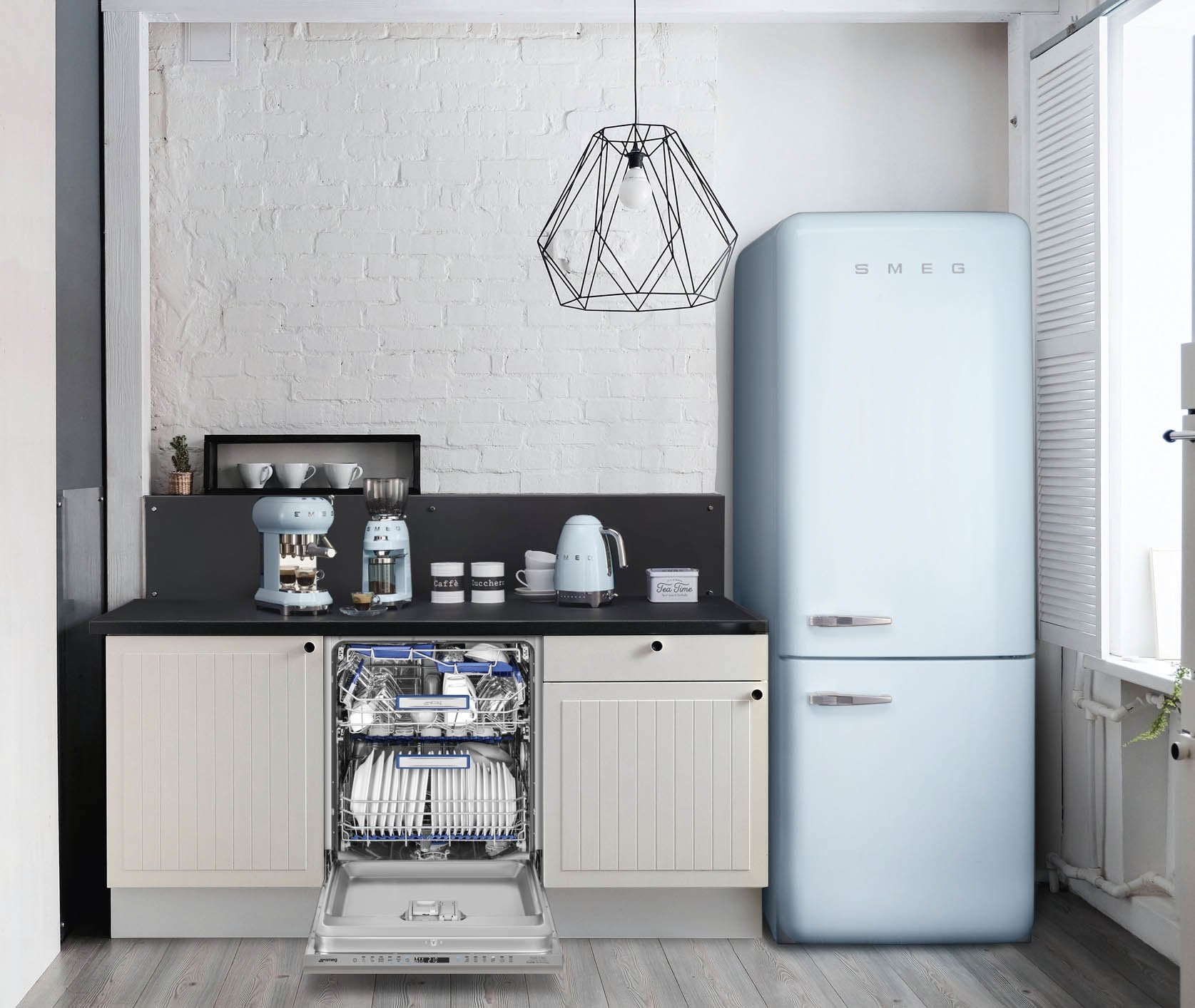Smeg Cgf11pbeu Kaffeemühle 50`S Style Pastellblau