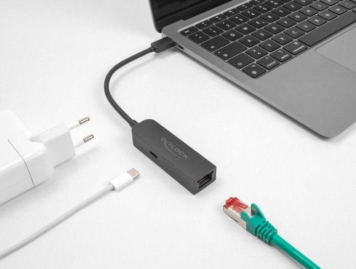 Delock 66938 Adaptador Usb Type-C A 2,5 Gigabit Lan Con Suministro De Energía 100 Watios