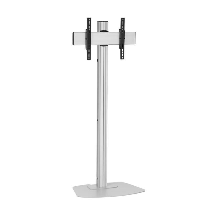 F1844 Floor Stand. Single Pole 180cm. 400x400 Silver