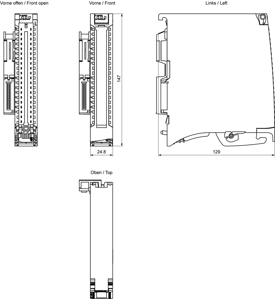 Siem 6es7521-1bh10-0aa0 Simatic S7-1500, Digitaleingabemodul Di 16 X Dc24v, 16 K
