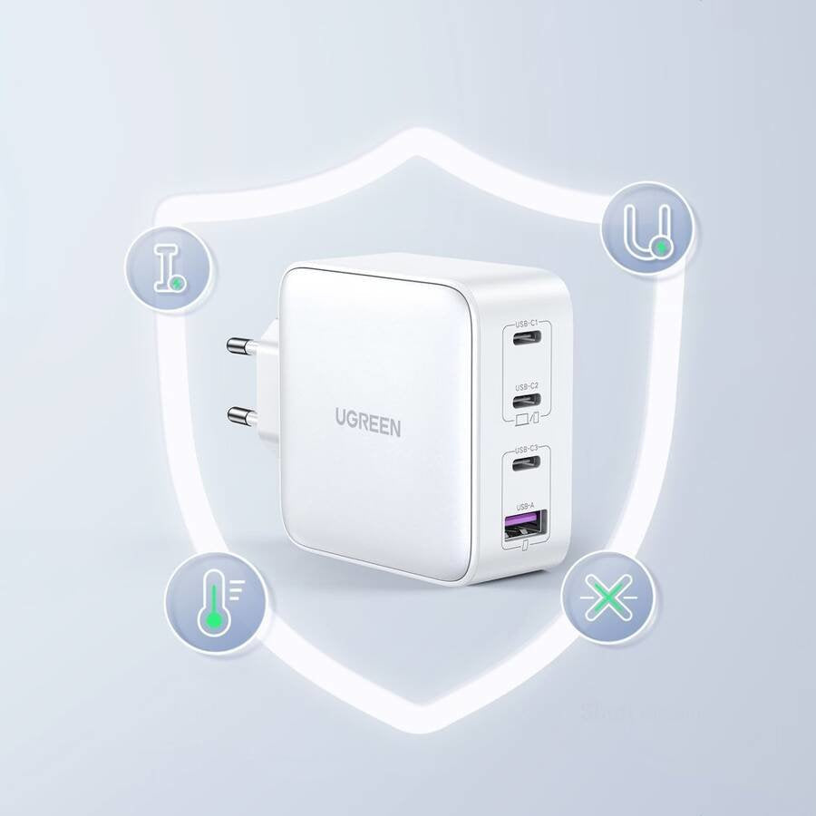 Ugreen Usb-A+3xusb-C 100w Gan Tech Fast Wall Charger Eu White