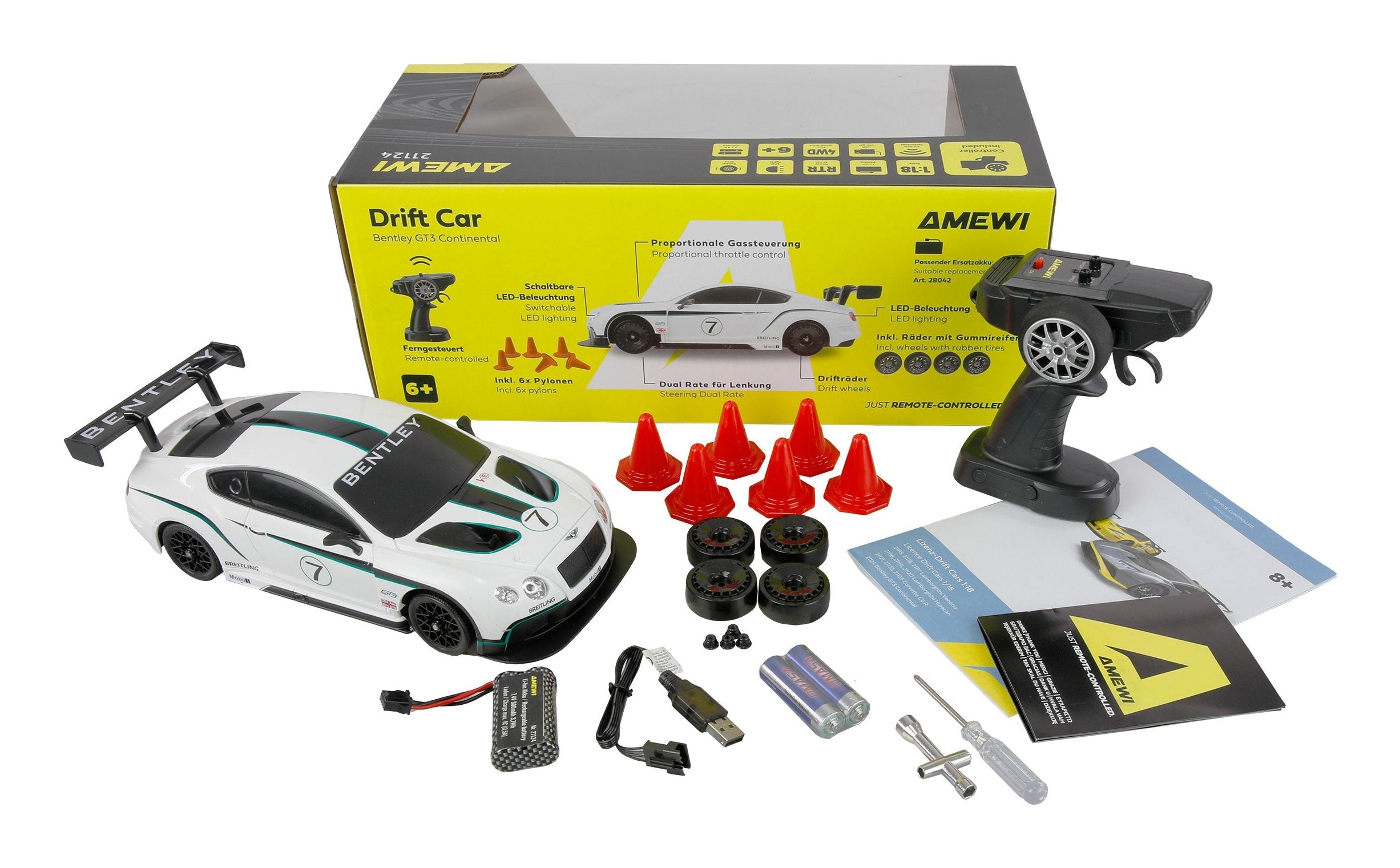 Amewi Rc Drift Lizenz Bentley Blanco