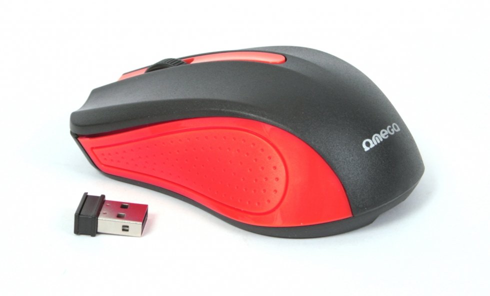 Omega Raton Inalambrico 2,4ghz 1000dpi Nano Usb Om0419r Rojo