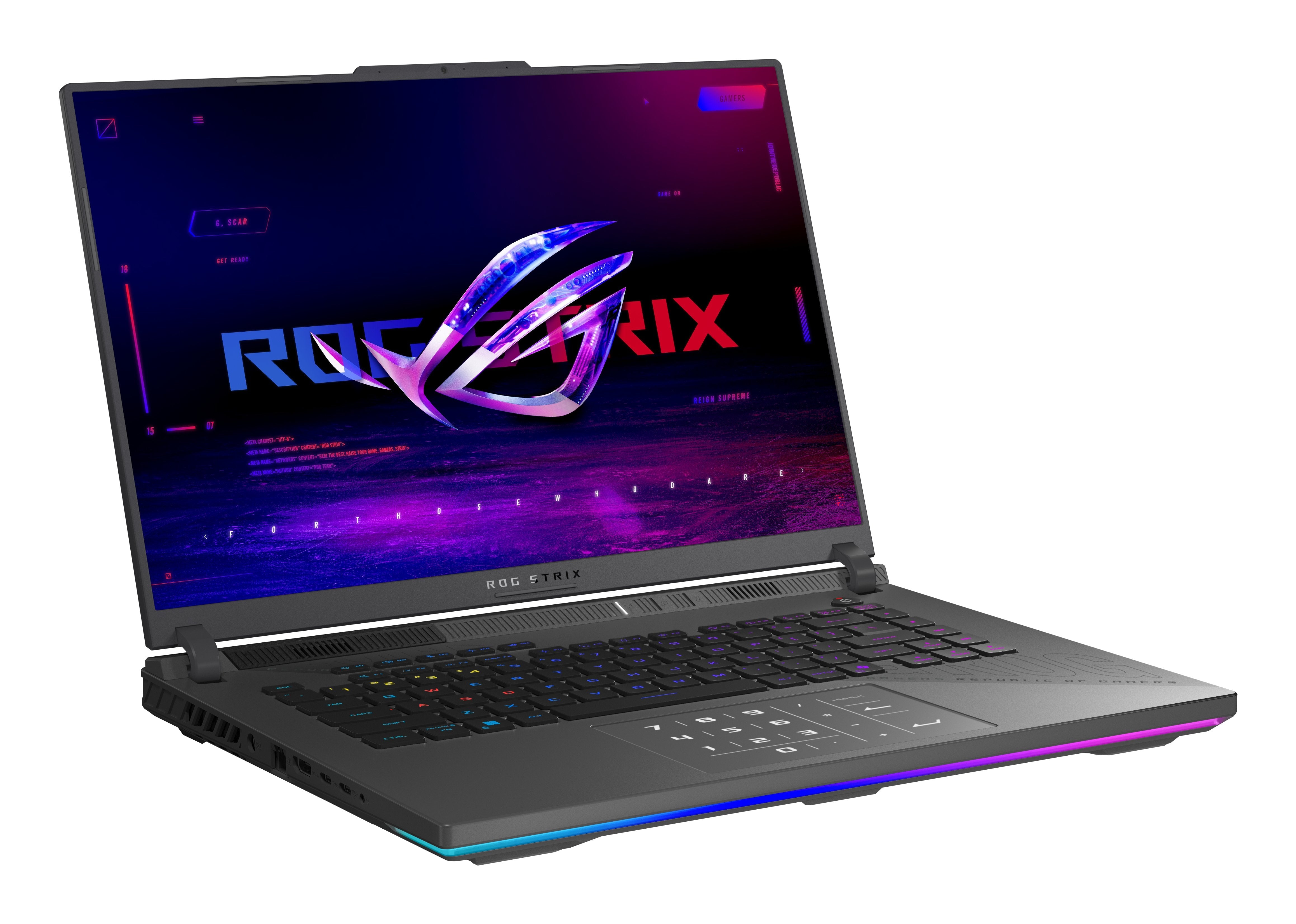 Portátil Gaming  Asus 16" Rog Strix G16 G614fr-S5151 De  Wqxga 240hz (Amd Ryzen 9 9955hx3d, 32gb Ram, 1tb Ssd, Nvidia Rtx 5070 Ti 12gb, Sin Sistema Operativo) Gris Eclipse - Teclado Qwerty Español