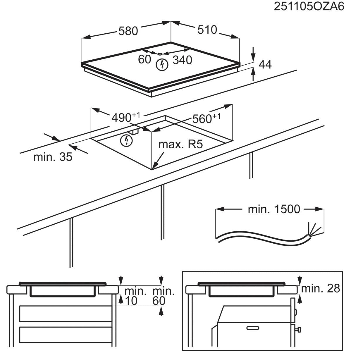 EAN 7333394049441 - Electrolux EIS62453IZ Negro Integrado 60 cm Con placa de inducción 4 zona(s) imagen 10