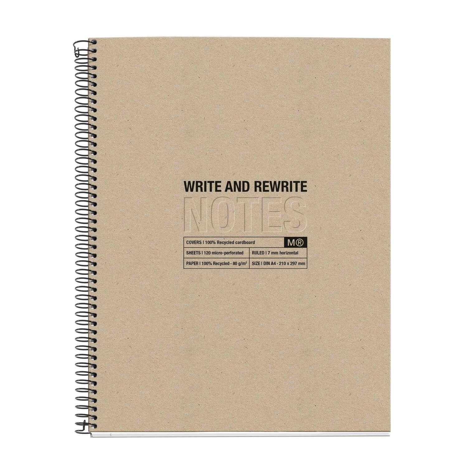 Miquelrius Notizblock Schwarz Recycle A4 80 Blatt (Speditionsversand)