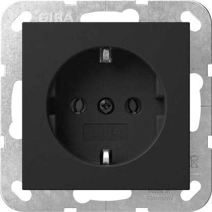 Gira System 55 Toma De Corriente Schuko Negro