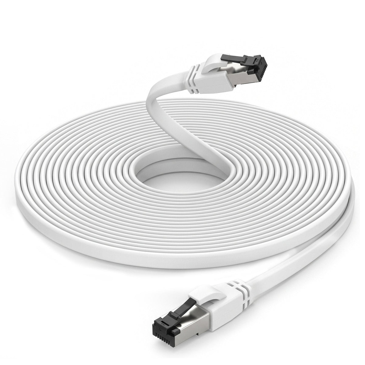 Extralink Lan Patchcord Cat.8 U Ftp 3m 40g Flat Shielded Foiled Twisted Pair Bare Copper White