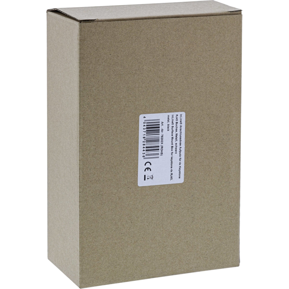 Caja De Montaje En Superficie Inline Para Keystone 4x Rj45, Negro
