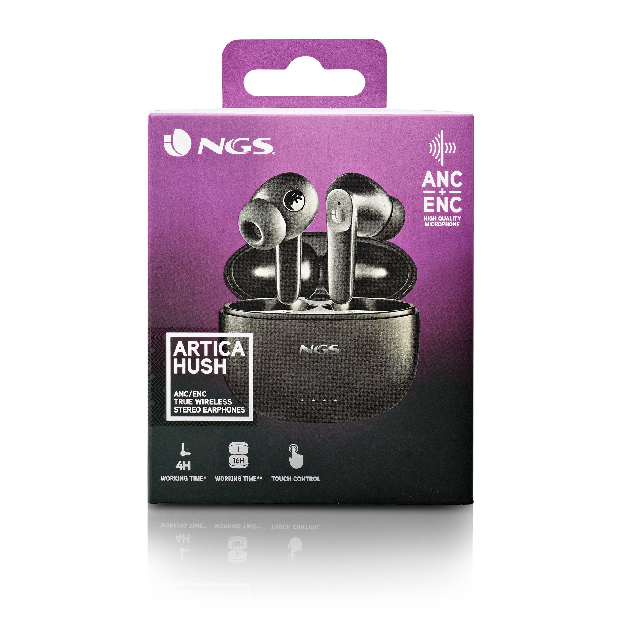 EAN 8435430625097 - NGS ARTICA HUSH Auriculares Inalámbrico Dentro de oído Llamadas/Música Bluetooth Negro imagen 9
