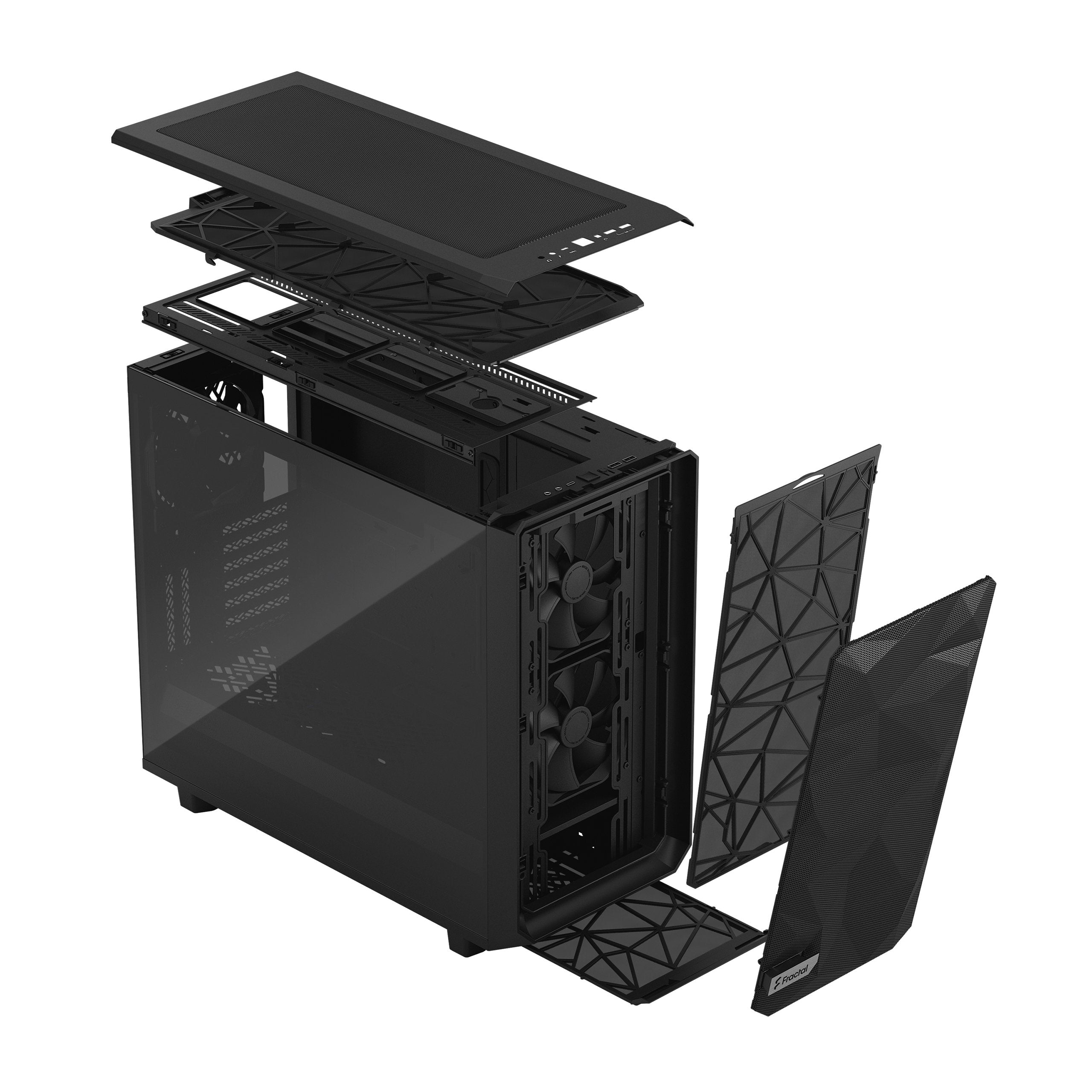 Caja Pc Fractal Design Meshify 2 Cristal Templado Negro Light Tint (Fd-C-Mes2a-03)