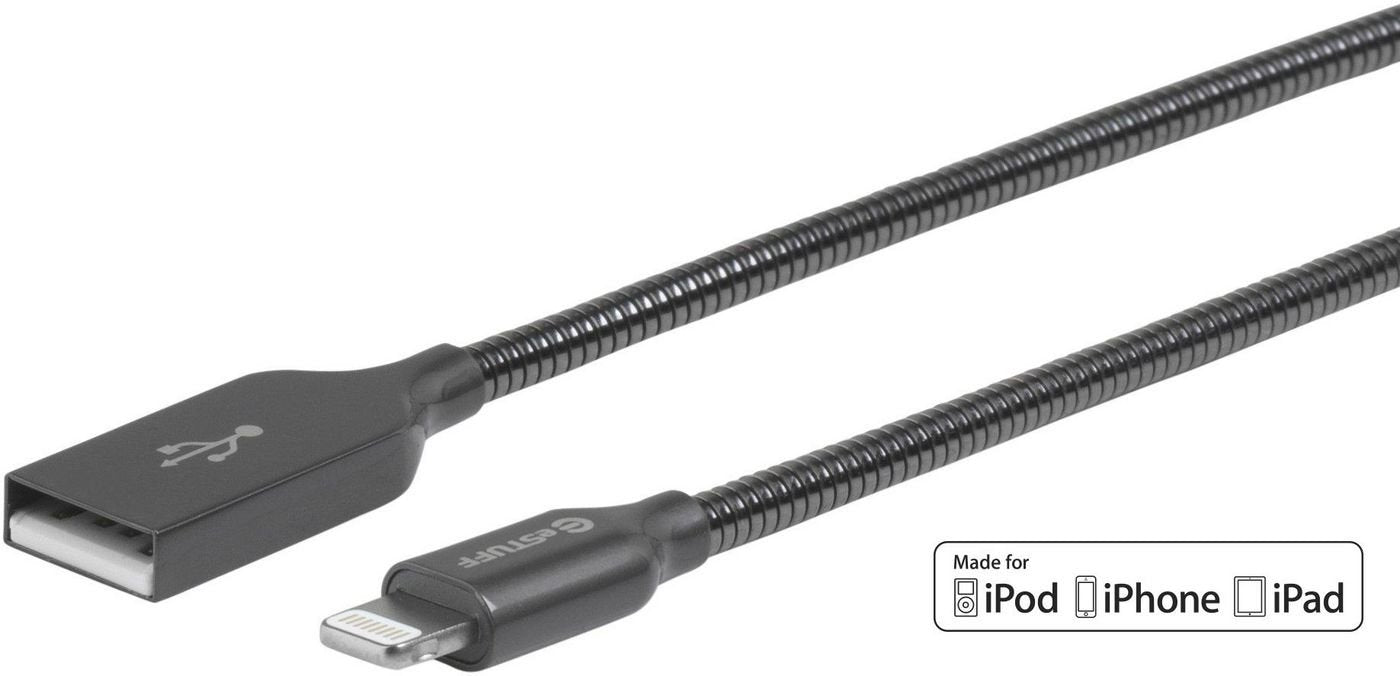 Lightning Cable Mfi 0,5m Steel 8pin Lightning - Usb A Male