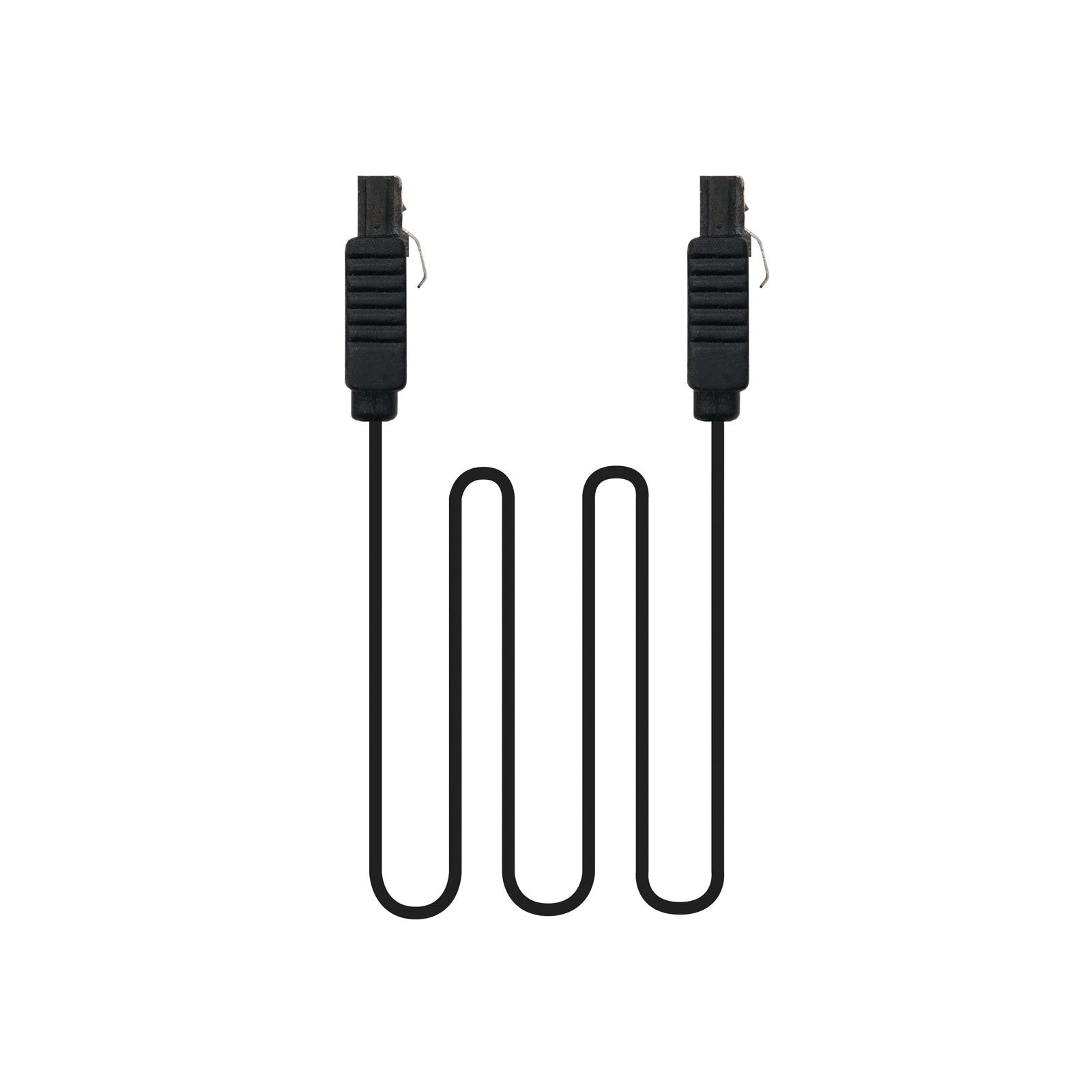 Nanocable Cable Datos Sata Iii 6gbps Con Anclajes 0.50m - Negro