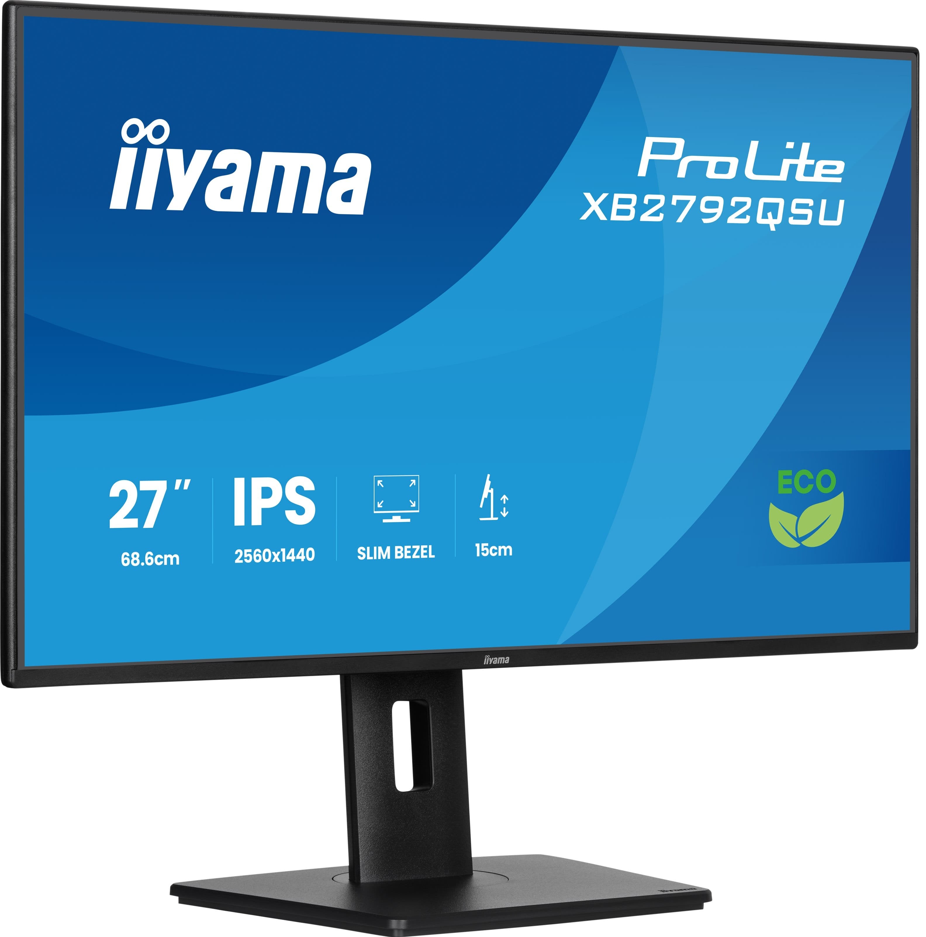 Iiyama Prolite Xb2792qsu-B1 (68.6 Cm (27 Zoll), Negro (Matt), Qhd, Ips, Hdmi, Dp, Usb-Hub, 120hz Panel) Xb2792qsu-B1