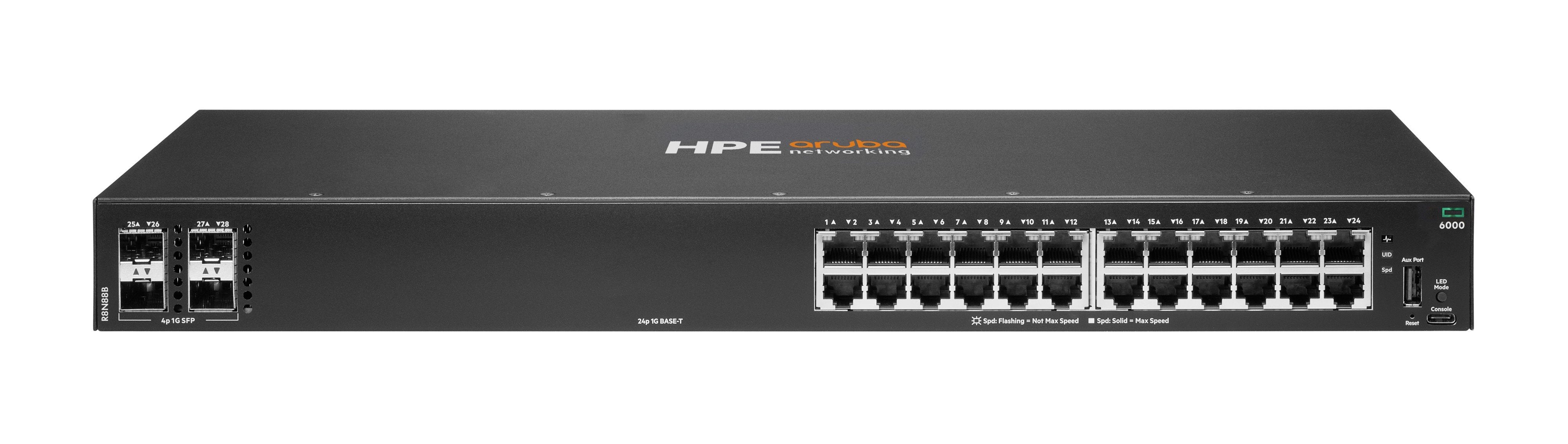 EAN 0190017785004 - HPE Aruba Networking CX 6000 Gestionado L3 Gigabit Ethernet (10/100/1000) 1U Negro imagen 1