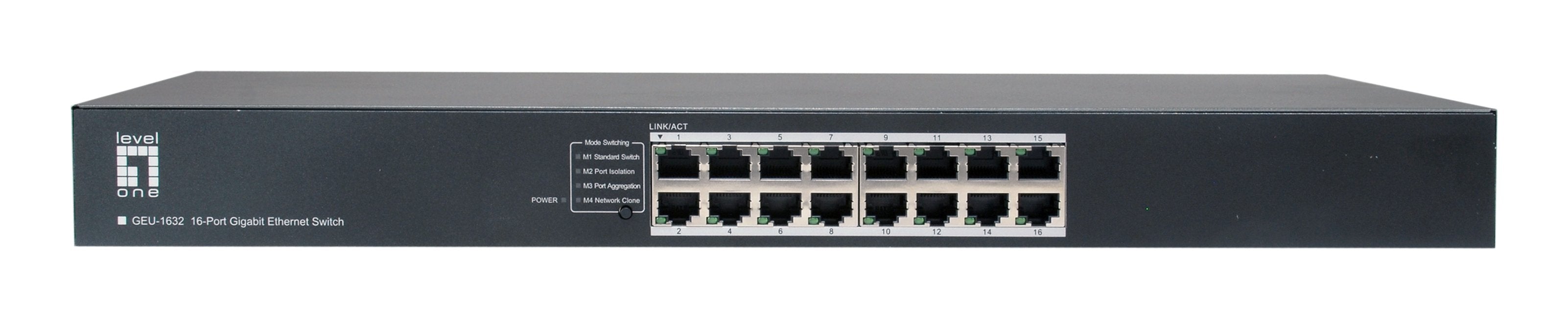 Levelone Switch 16xge 19" Unmanaged Metall