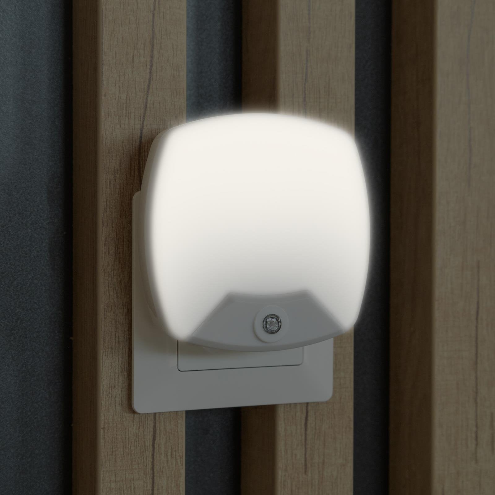 Entac Nachtlicht 0.5w Quadrat. Cw Blanco Dämmerungssensor
