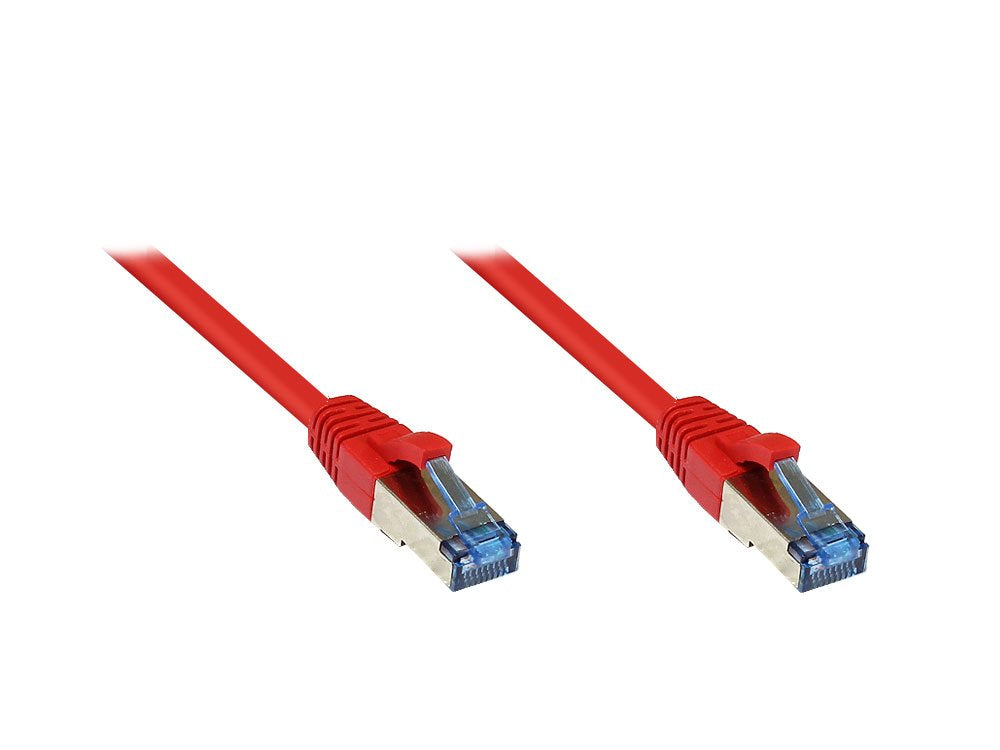 Goodconnections Cable De Red Mit Rastnasenschutz, Cat. 6a, S Ftp, Pimf, Halogenfrei, 500mhz, Rot, 7,5m,