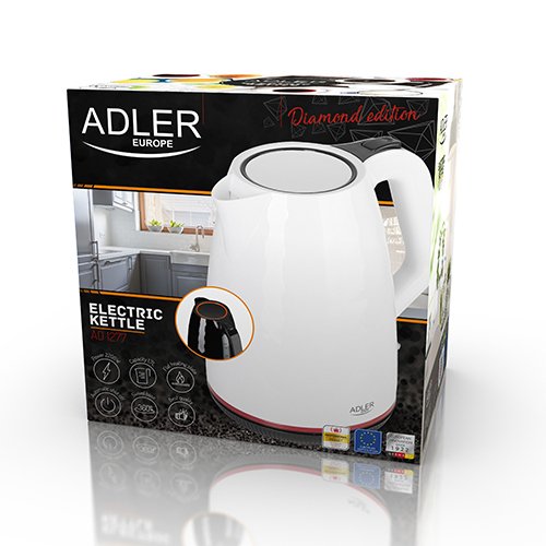 Hervidor De Agua Adler Ad 1277 W 1,7 L Blanco 2200 W