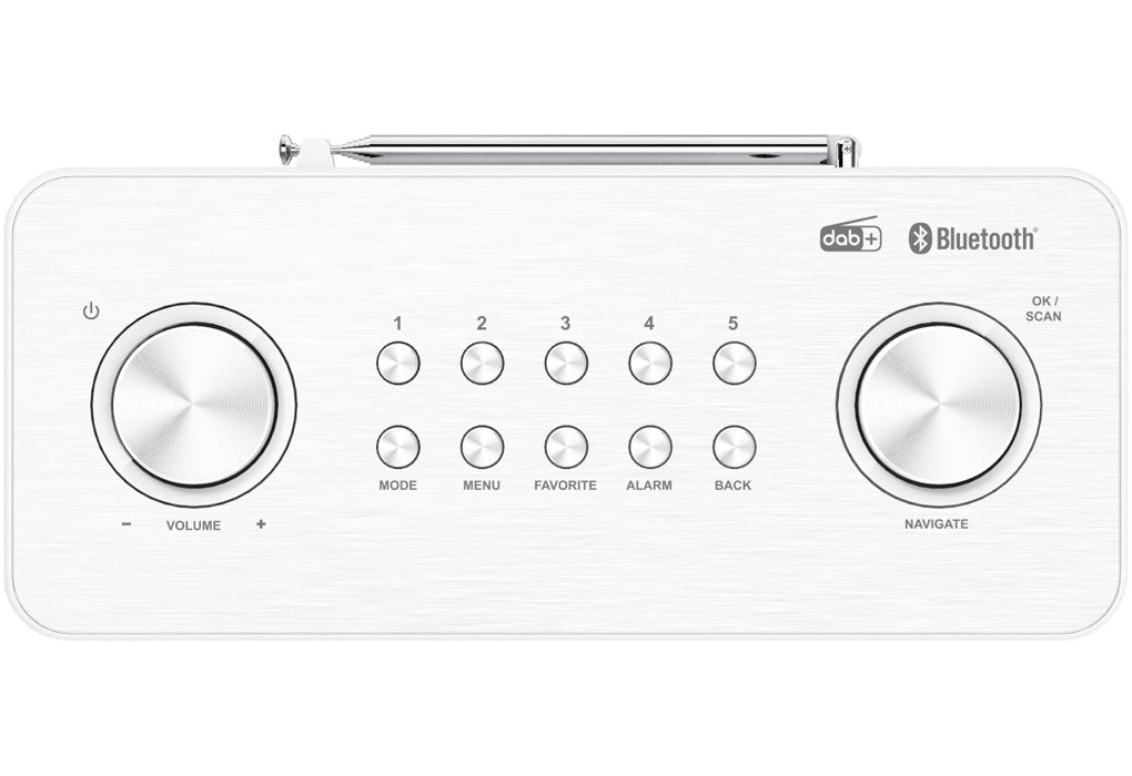Kenwood Cr-M80dab Dab+ Radio, Grosses Tft Farbdisplay, Bluetooth Blanco