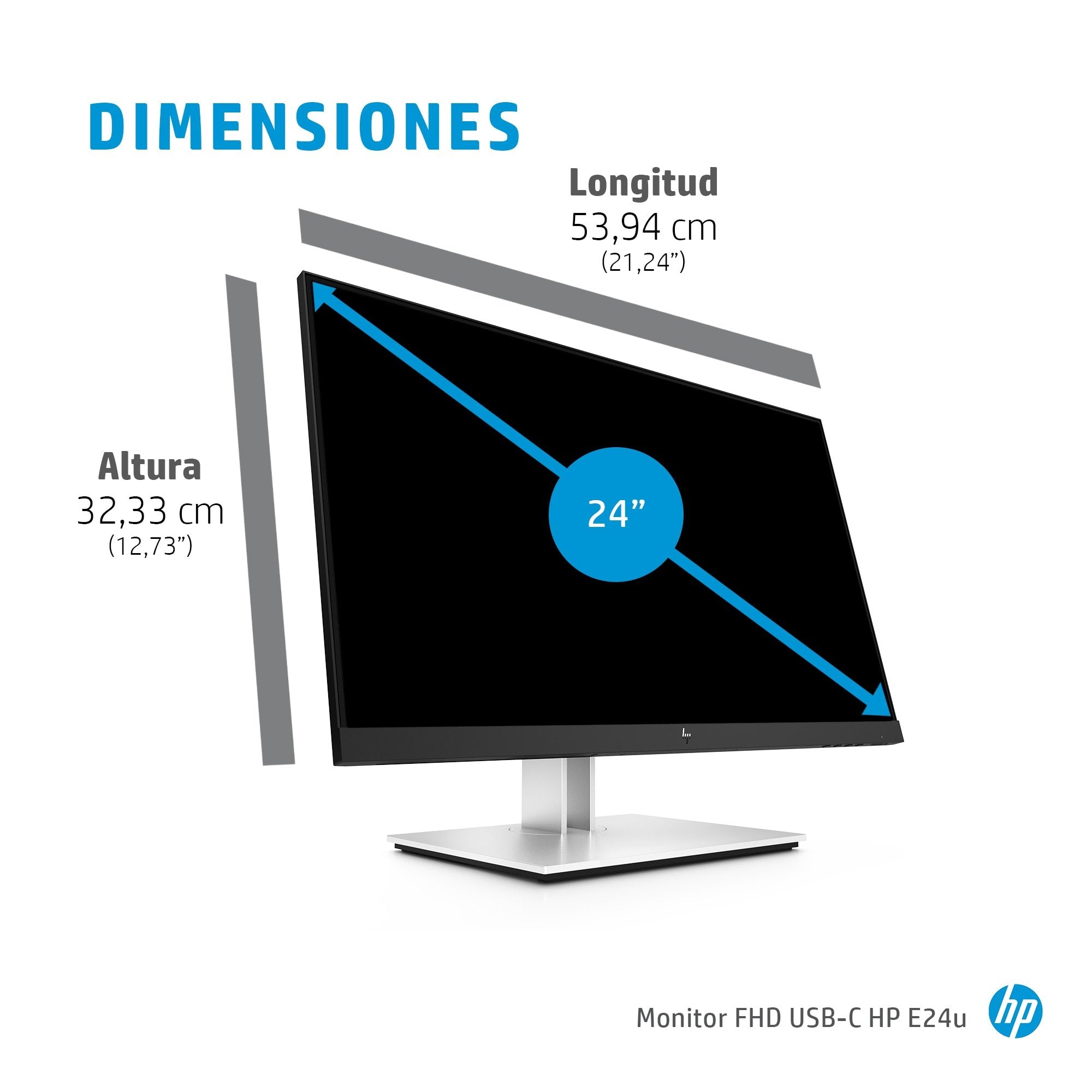 Monitor Hp E24u G4 23.8" Ips Fhd 16:9 1000:1 250cd/M2 5ms Hdmi Dp Usb-C Usb Hub