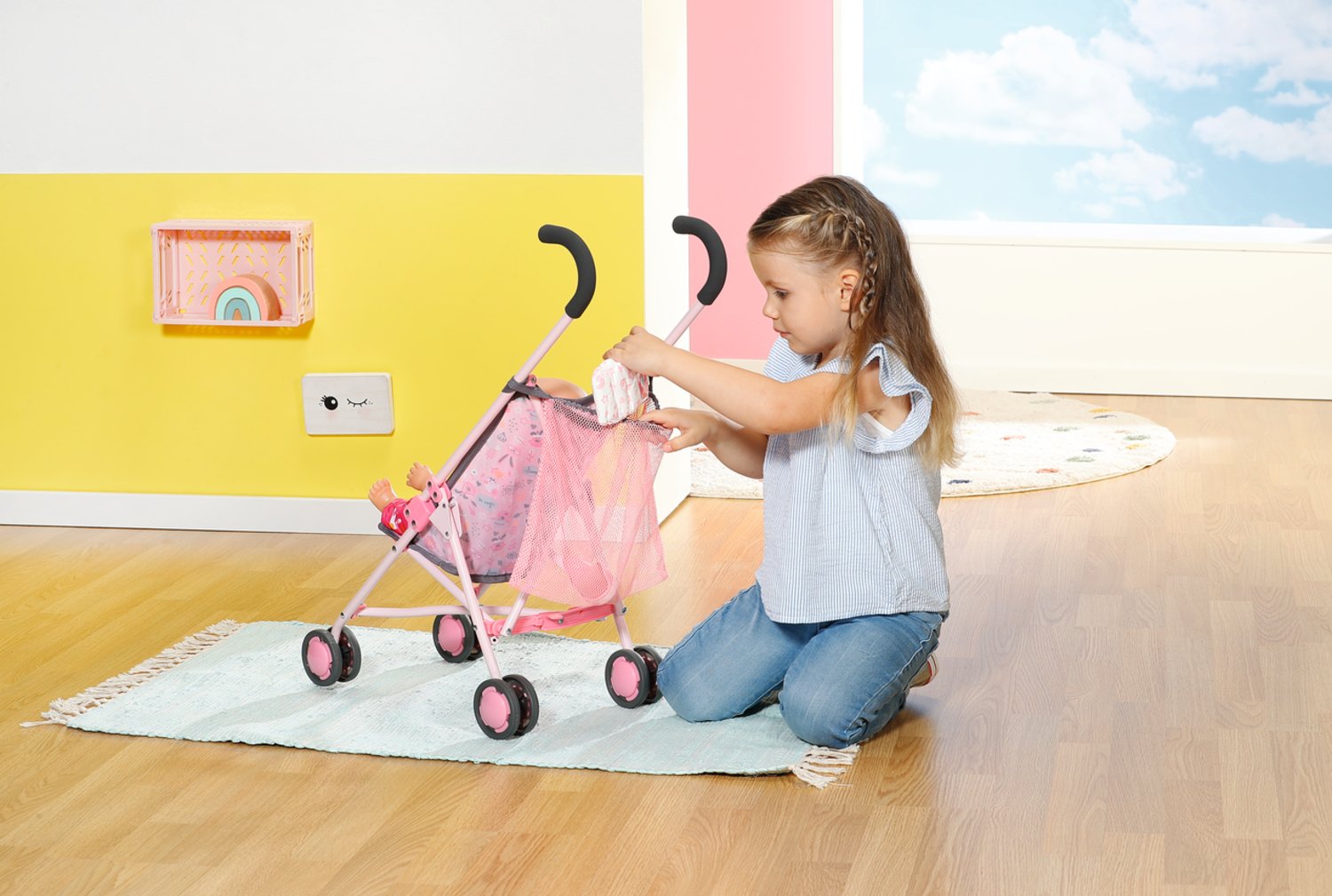 Zapf Creation Baby Born Stroller With Bag Cochecito Para Muñecas 832547