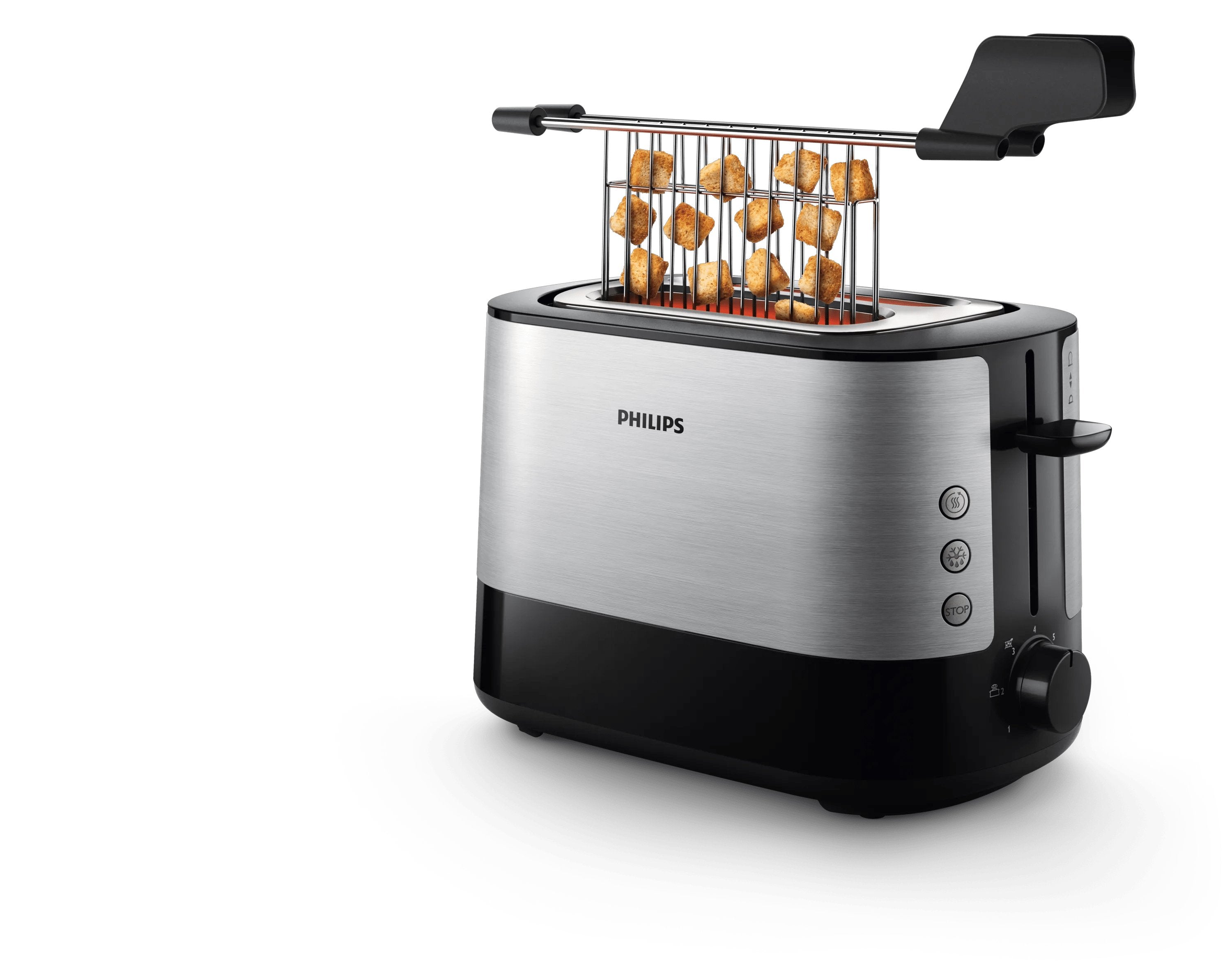EAN 8710103792420 - Philips Viva Collection HD2635/90 tostadora 7 2 rebanada(s) 950 W Negro, Titanio imagen 4