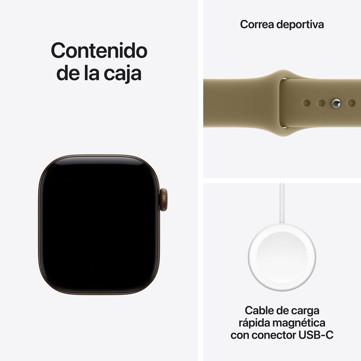 Apple Watch Series 12 (2026) Gps 42mm Caja De Aluminio Bronce Oscuro Correa Deportiva Verde Oliva Talla S M Siri Ai