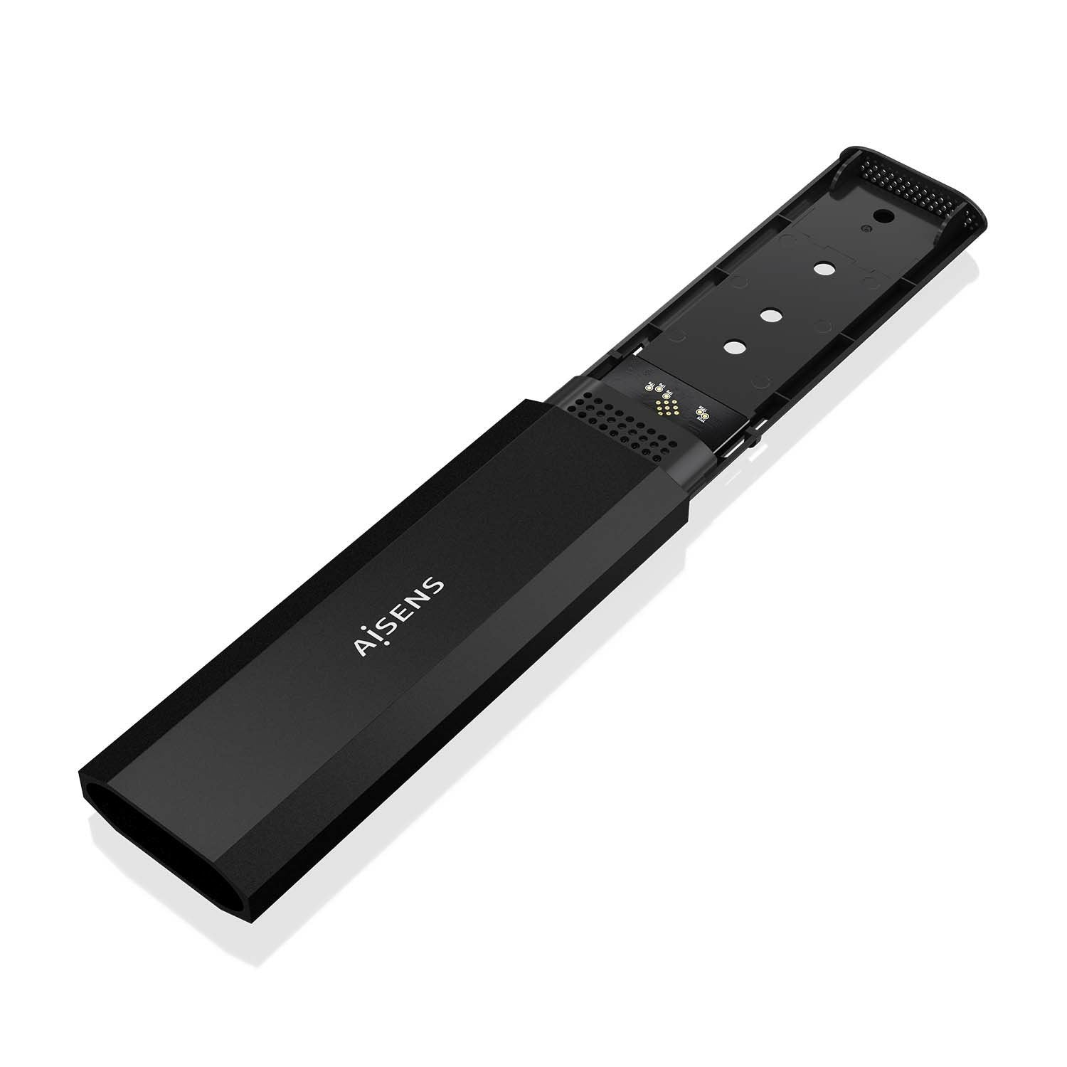 Aisens Caja Externa Para Disco Ssd M.2 Ngff Usb 3.2 Sin Tornillos Negra Asm2-028b