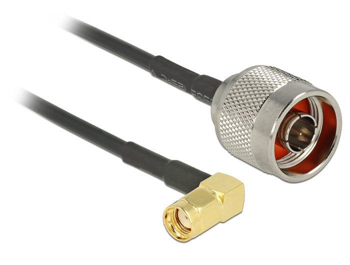 Delock Antennencable N Stecker > Rp-Sma Stecker 90degree Rg-174 0.3m