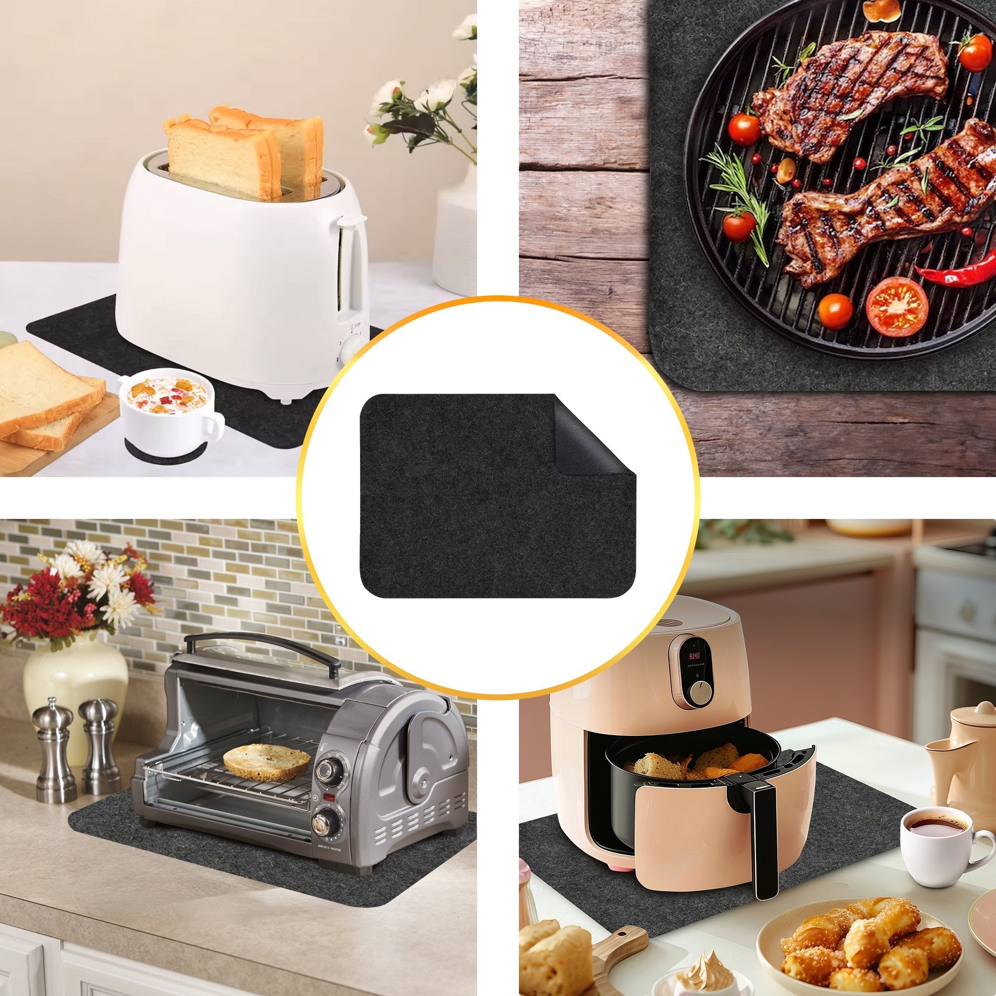 Extralink Home Schutzmatte Für Air Fryer, 60x45 Cm