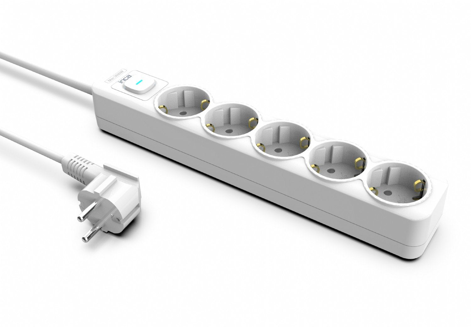Regleta Inca Ipw-44gb  Blanco 5 Salidas Ac 230 V 1,5 M