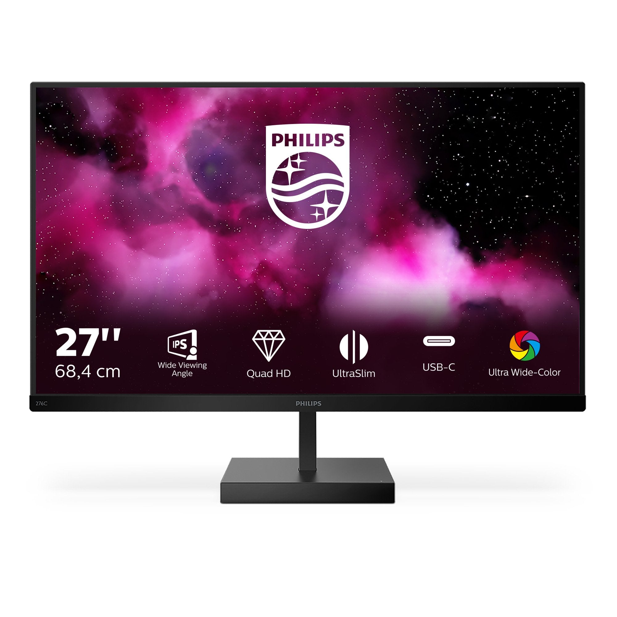 Monitor Philips 27 C-Line 276c8/00 W-Led Ips 4ms, 1000:1, Hdmi,Sp, Usb C,