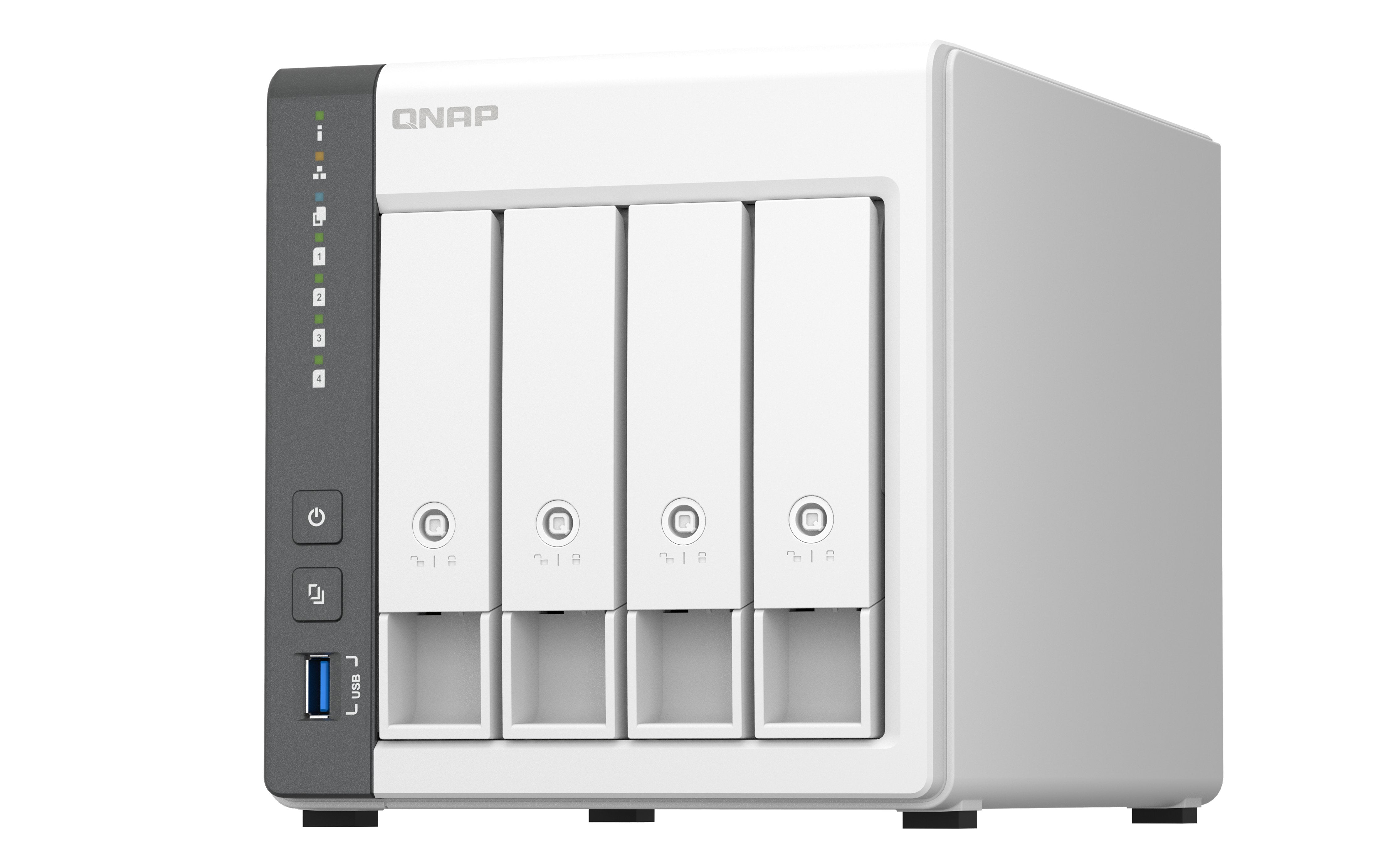 EAN 4711103080993 - QNAP TS-433 NAS Torre ARM Cortex-A55 4 GB 0 TB QNAP QTS Blanco imagen 6