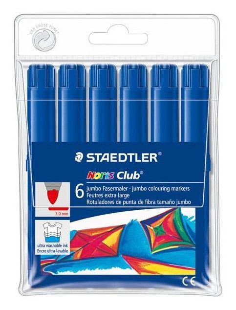 Staedtler Rotulador Grueso Noris Club Azul Estuche De 6
