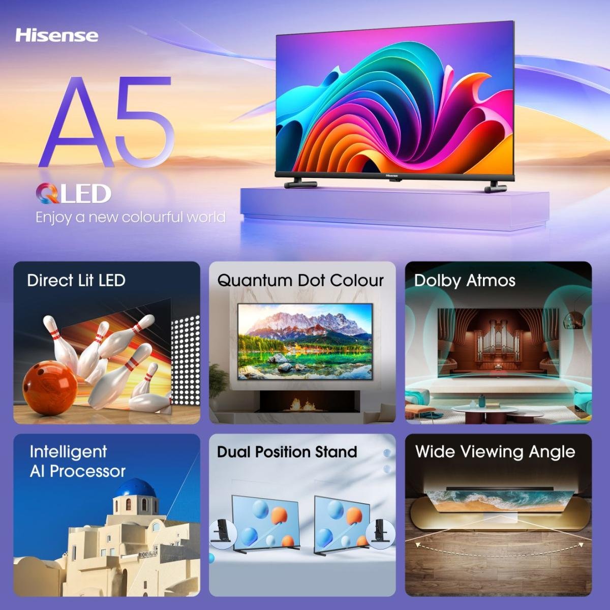 EAN 6942351405841 - Hisense 32A5NQ 81,3 cm (32") Full HD Smart TV Wifi Negro 220 cd / m² imagen 4