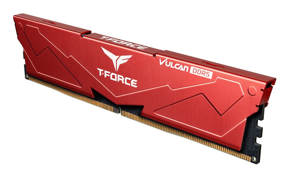 Memoria Team Group 16 Gb Ddr5-5200 (1x 16 Gb) Rojo, Flrd516g5200hc40c01, Vulcan, Intel Xmp