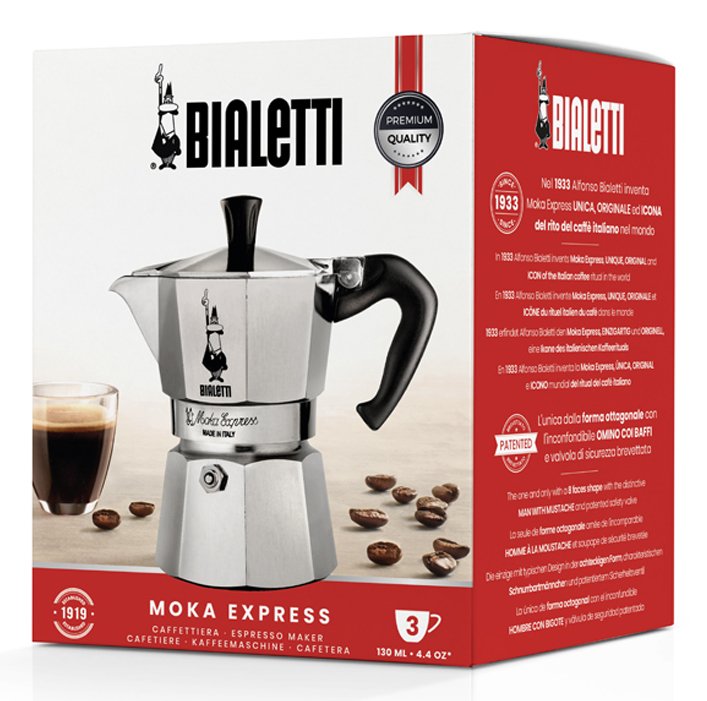 EAN 8006363011624 - Bialetti Moka Express Cafetera italiana 0,2 L Aluminio, Negro imagen 5