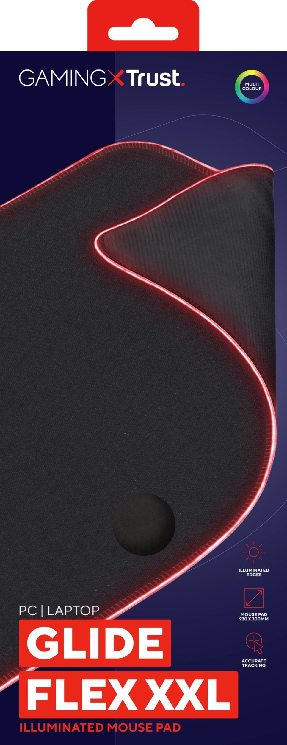 Trust Gxt 764 Glide-Flex Xxl Rgb Gaming Mouse Pad Black