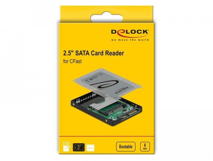 Delock 91750 Lector De Tarjetas 2.5" Sata Para Tarjetas De Memoria Cfast