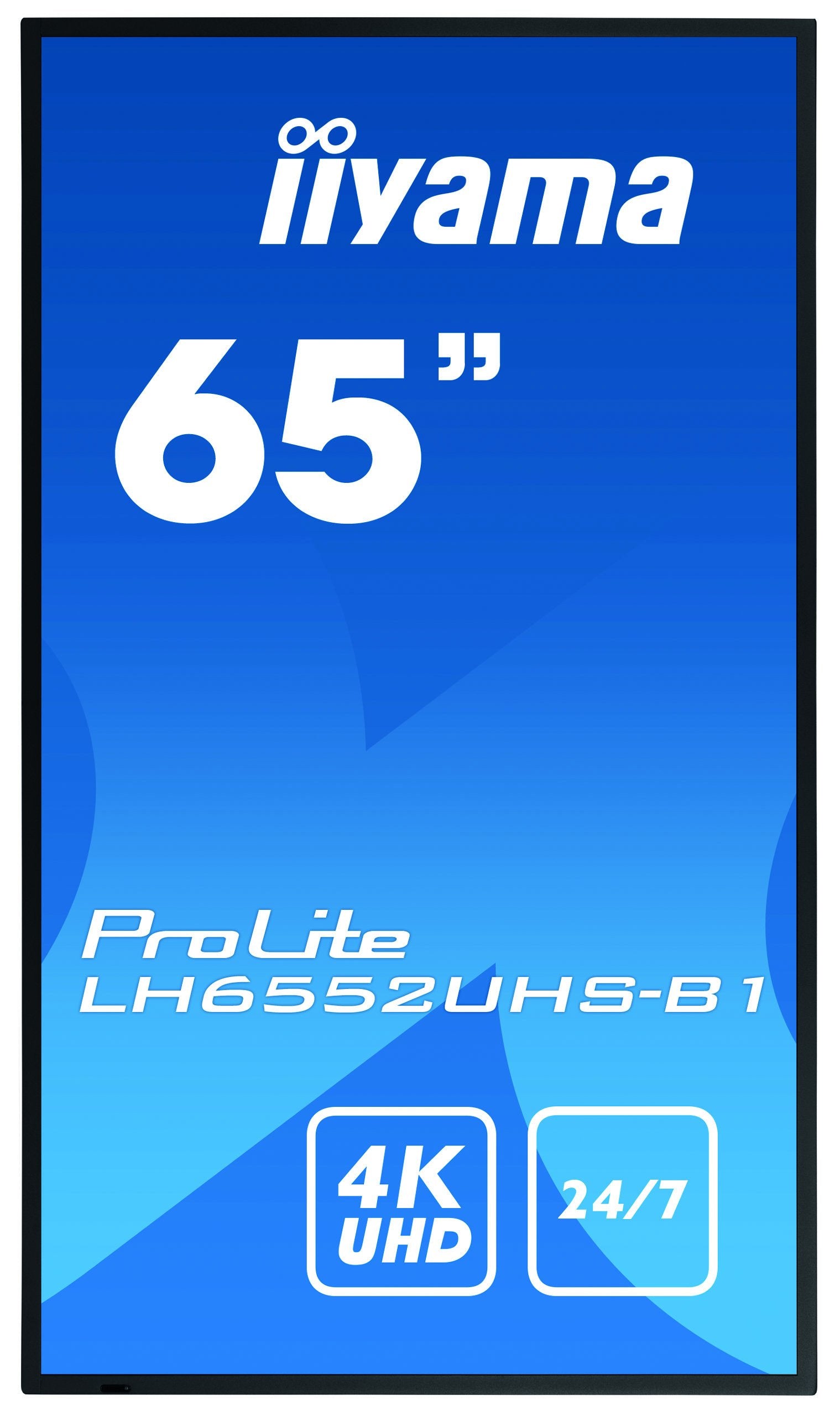 Iiyama Lh6552uhs-B1 Pantalla De Señalización Pantalla Plana Para Señalización Digital 163,8 Cm (64.5") Ips 500 Cd / M² 4k Ultra Hd Negro Procesador Incorporado Android 8.0 24/7