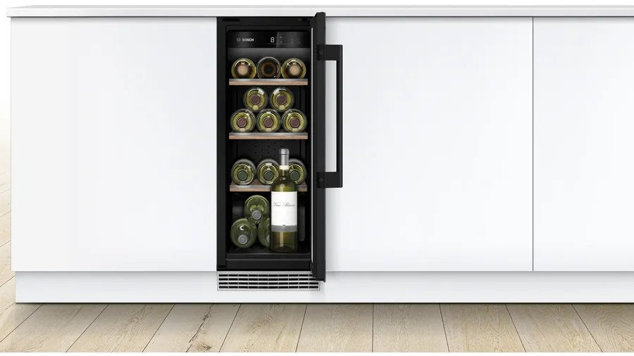 Serie Bosch Hogar Kuw20vhf0  6, Refrigerador Para Vinos Negro Kuw20vhf0