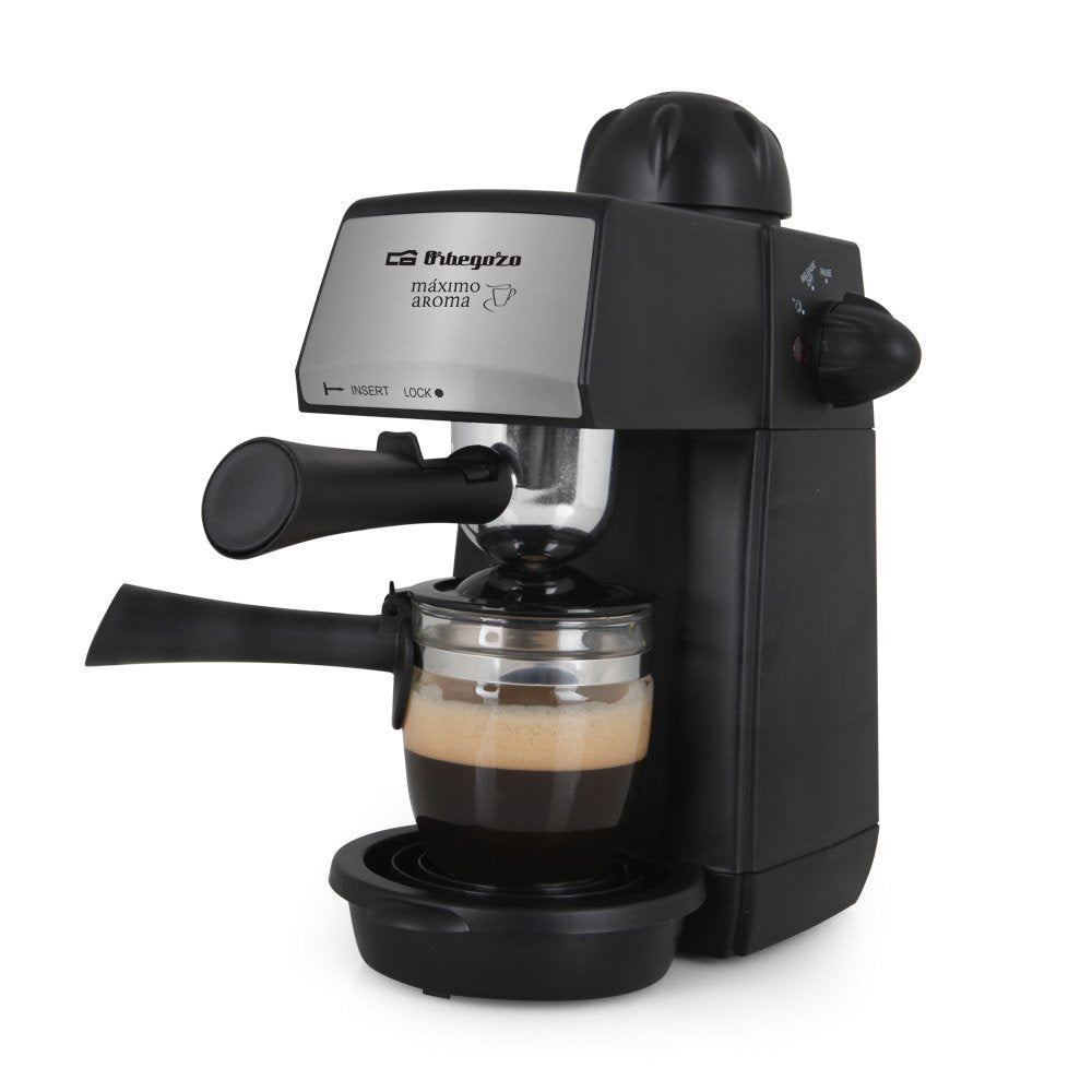 Cafetera Espresso Orbegozo Exp 4600 870w 5 Bar Con Jarra De Cristal Incluida