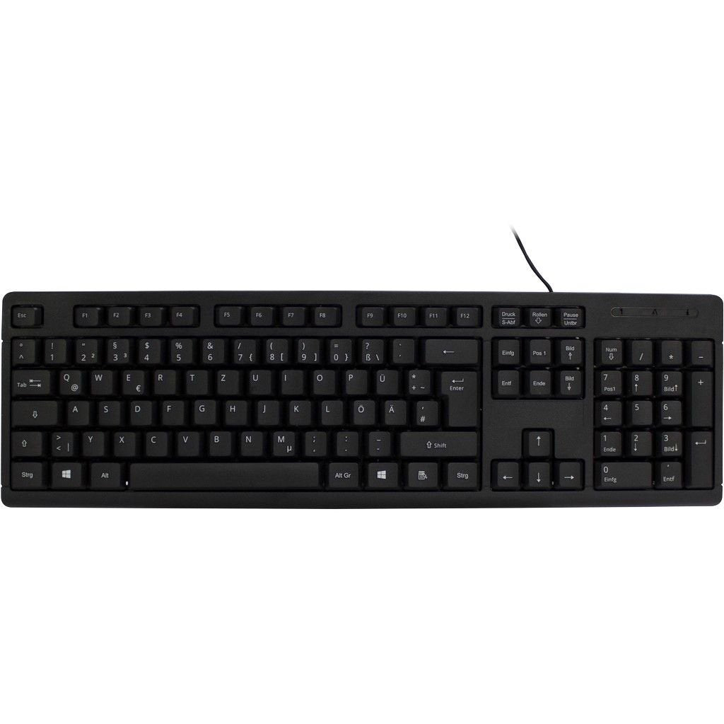 Inter-Tech K-118, Teclado (Aleman) Negro