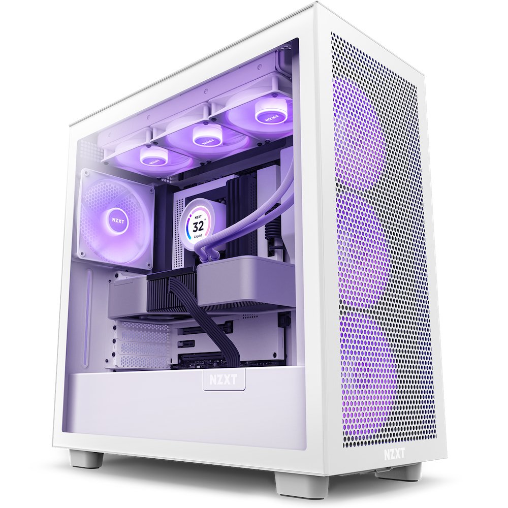 Caja Pc Nzxt H7 Flow Rgb Blanco - Midi Cm-H71fw-R1